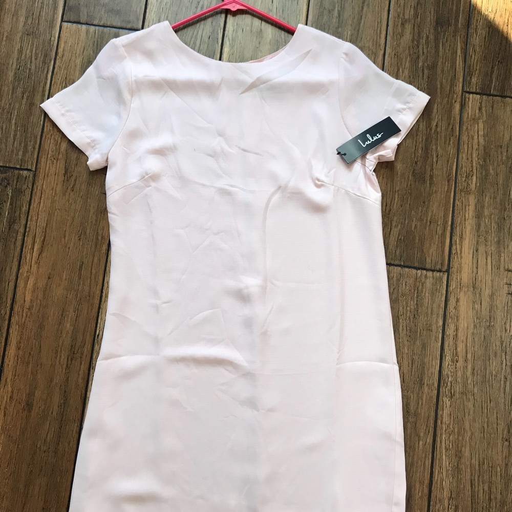 Shift & shout blush pink shift dress